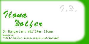 ilona wolfer business card